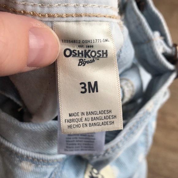 4/$25 Oshkosh Denim overalls 3 month - Picture 4 of 6